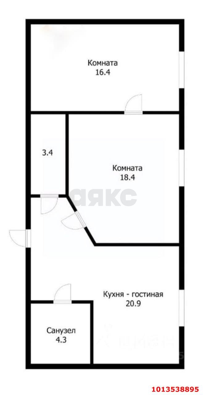 Фото №14: 2-комнатная квартира 64 м² - Краснодар, Музыкальный, ул. Ангарская, 1/5