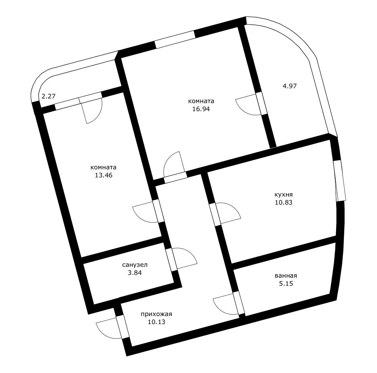 Фото №10: 2-комнатная квартира 67 м² - Краснодар, Центральный внутригородской округ, Черёмушки, мкр. жилой комплекс Фонтаны, ул. Воронежская, 47Д