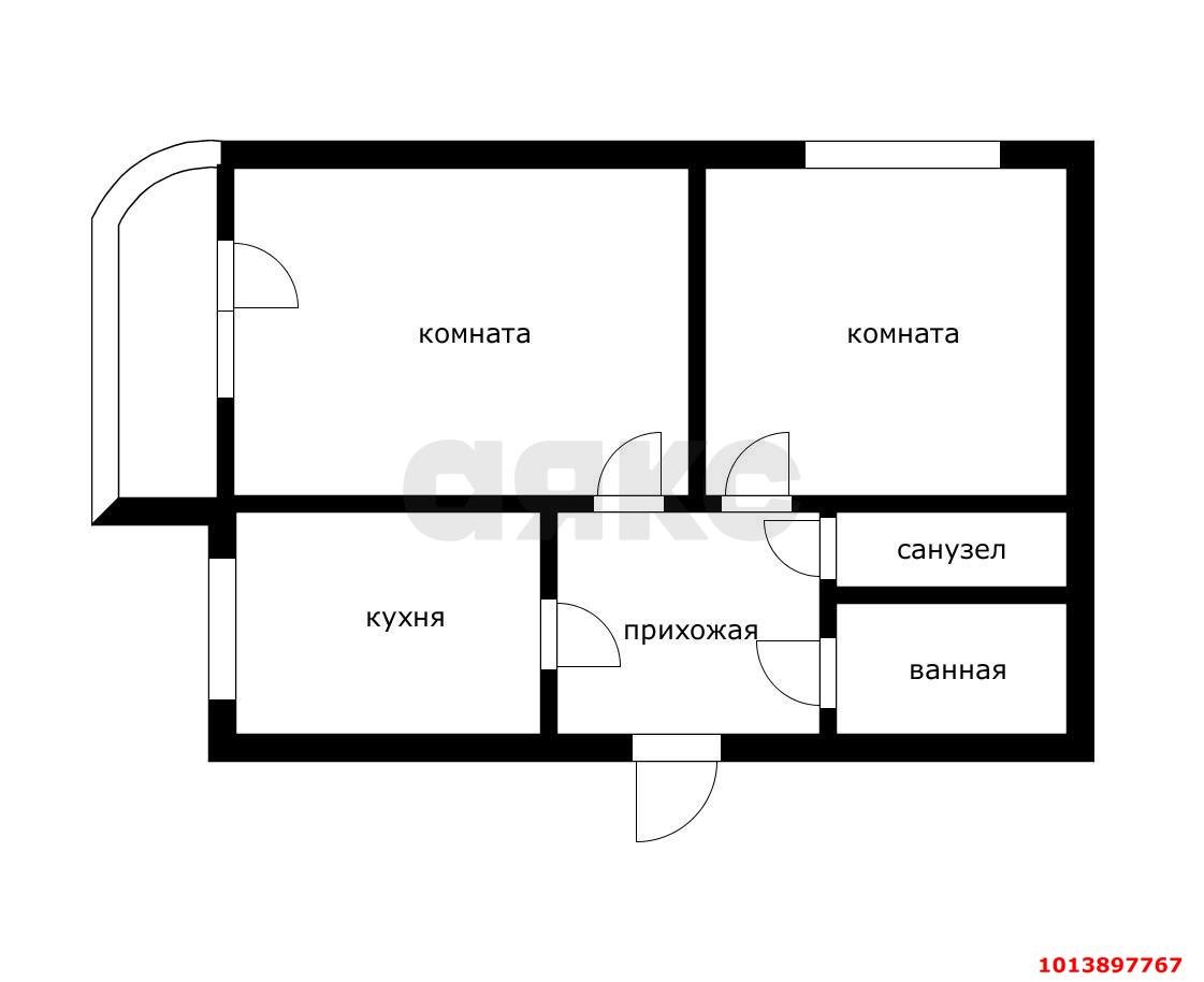 Фото №12: 2-комнатная квартира 48 м² - Краснодар, Западный внутригородской округ, ул. Одесская, 29