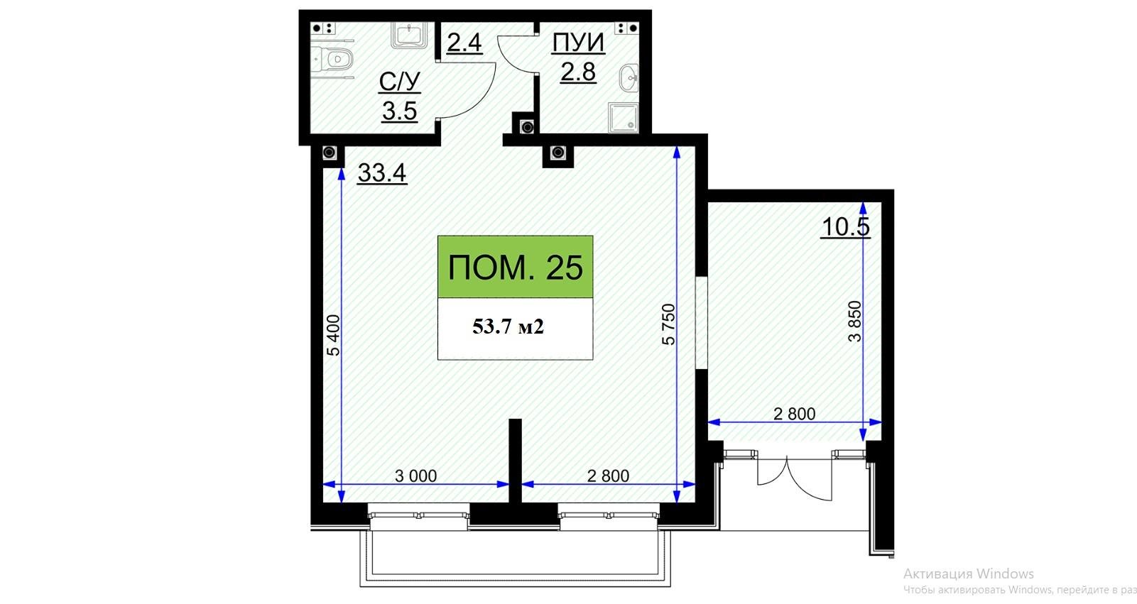 Фото №3: Коммерция 53 м² - Краснодар, Прикубанский внутригородской округ, мкр. жилой комплекс Ракурс, ул. имени Героя Ростовского, 8к7