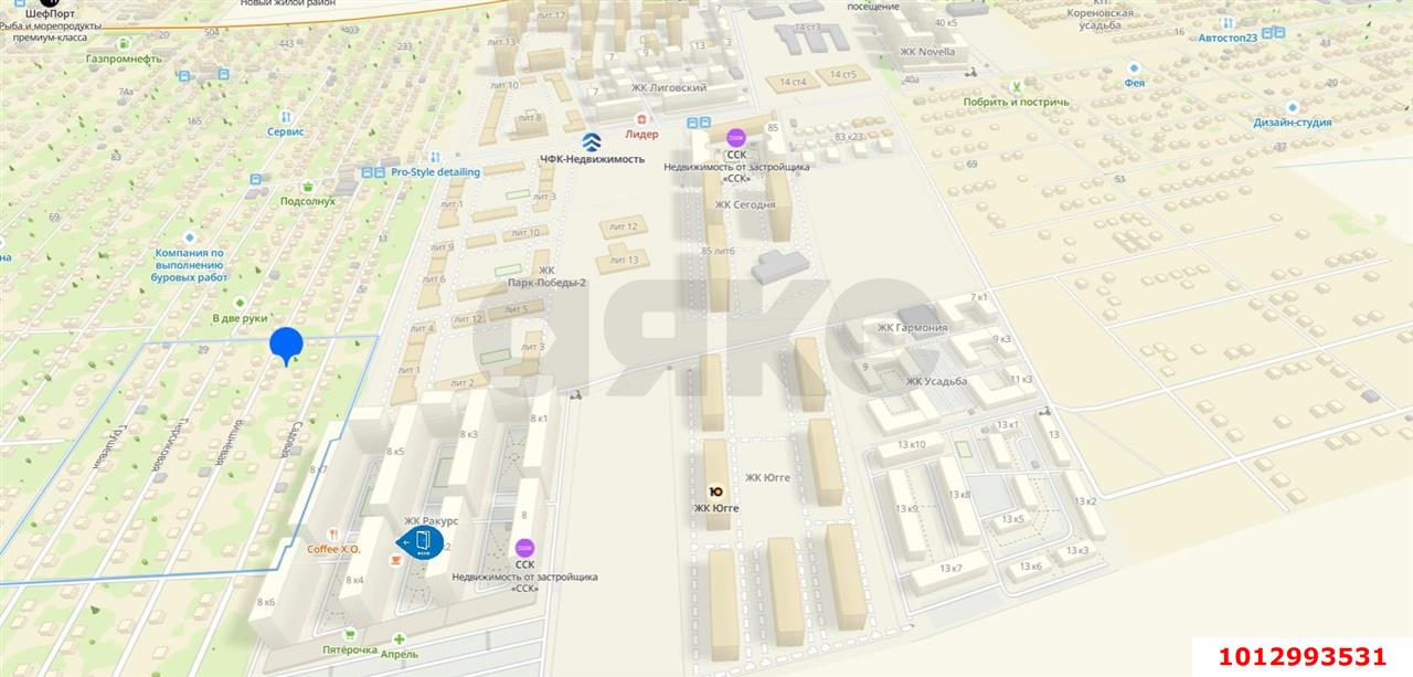 Фото №2: Торговое помещение 47 м² - Краснодар, жилой комплекс Ракурс, ул. имени Героя Ростовского, 8к4
