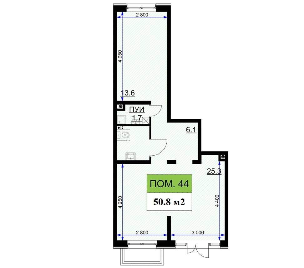 Фото №3: Коммерция 50 м² - Краснодар, Прикубанский внутригородской округ, мкр. жилой комплекс Ракурс, ул. имени Героя Ростовского, 8к1