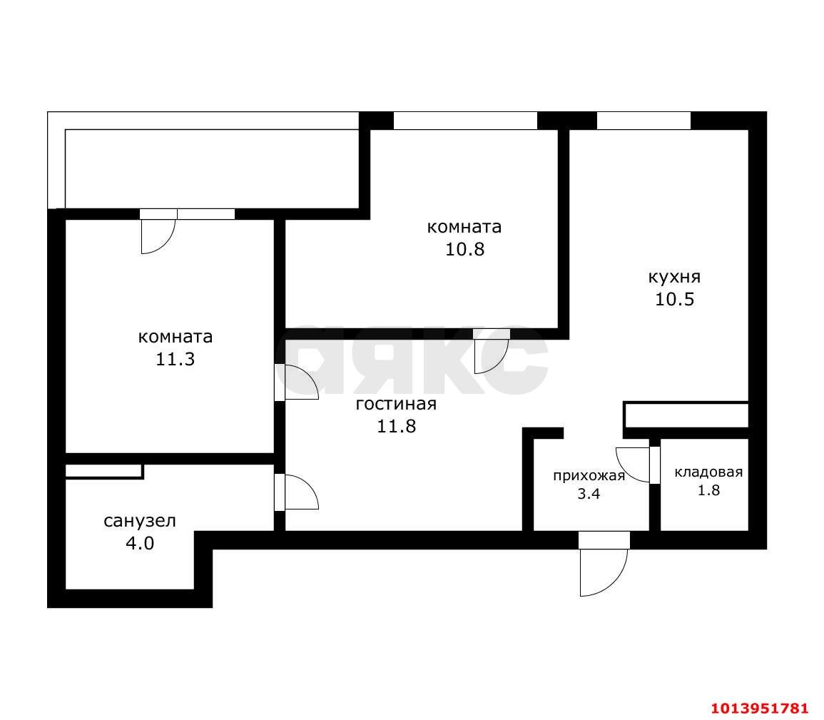 Фото №1: 2-комнатная квартира 58 м² - Краснодар, жилой комплекс Европа-Сити, ул. Византийская, 13