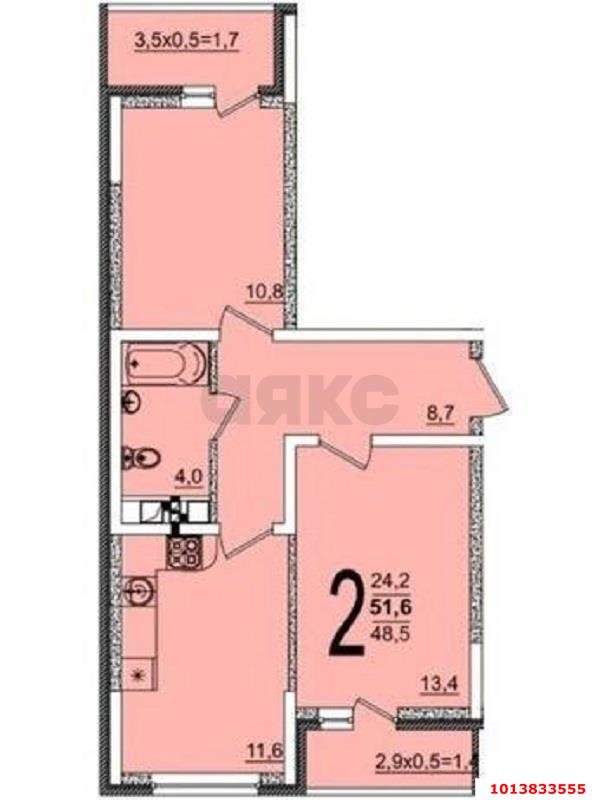Фото №12: 2-комнатная квартира 55 м² - Краснодар, жилой комплекс Грани, ул. Западный Обход, 45к5