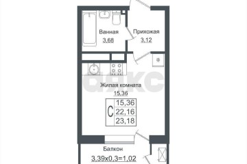 Фото №1: Студия 21 м² - Краснодар, мкр. жилой комплекс Зелёный театр, ул. Западный Обход, 39/1к2