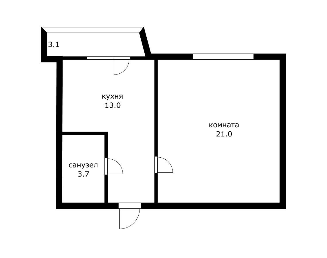Фото №4: 1-комнатная квартира 40 м² - Российский, мкр. Прикубанский внутригородской округ, пр-д Тверской, 5