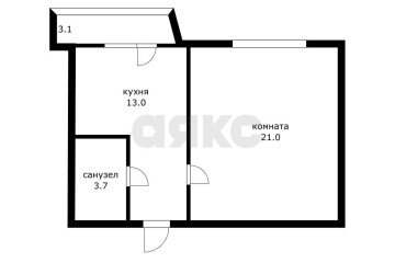 Фото №4: 1-комнатная квартира 40 м² - Российский, мкр. Прикубанский внутригородской округ, пр-д Тверской, 5