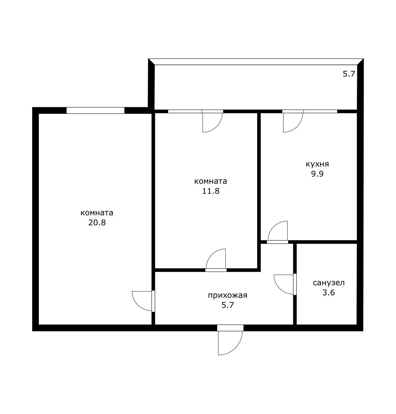 Фото №2: 2-комнатная квартира 57 м² - Краснодар, ул. имени С.В. Рахманинова, 36