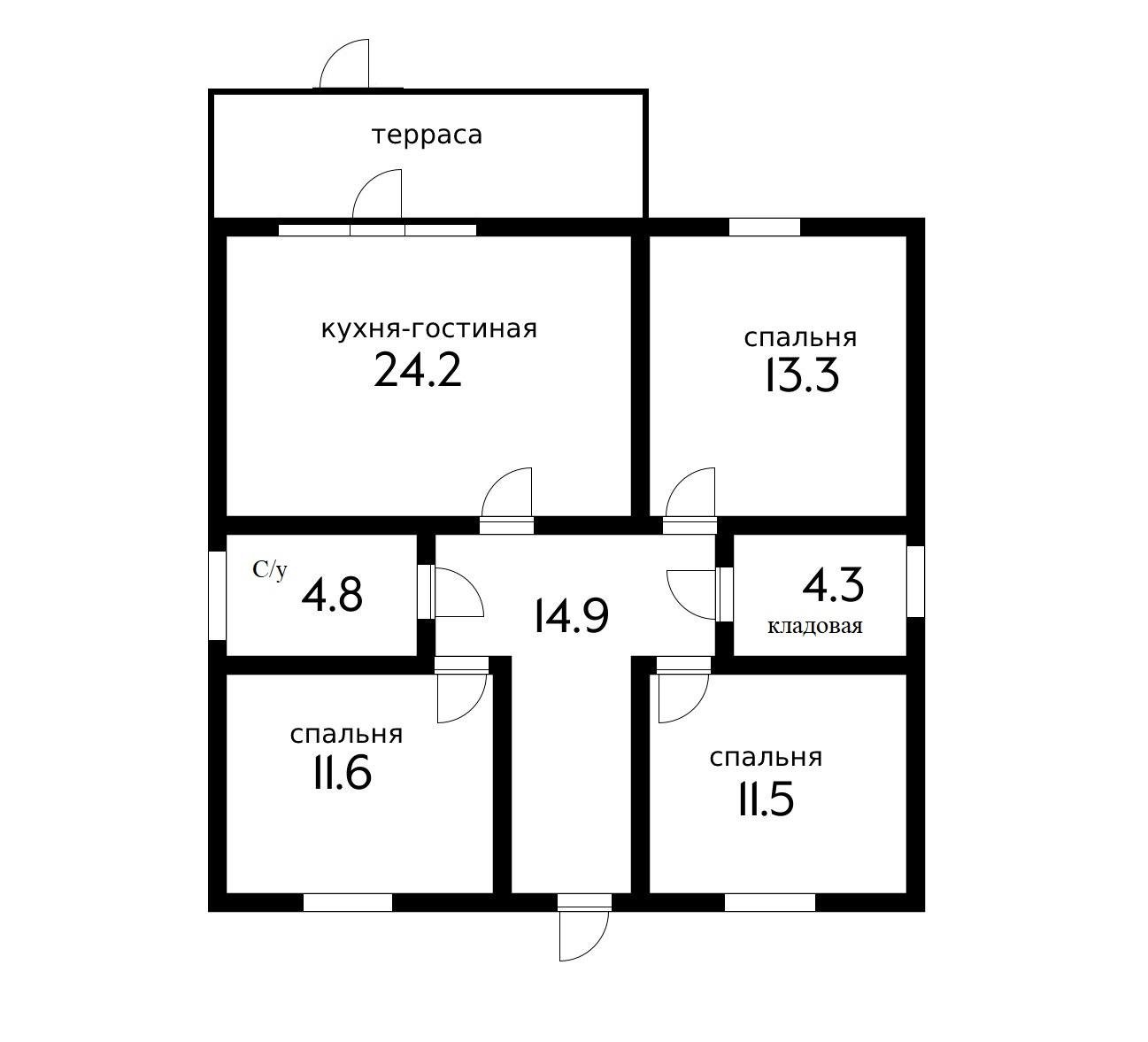 Фото №6: Дом 84 м² + 4 сот. - Железнодорожник, ул. Персиковая, 3