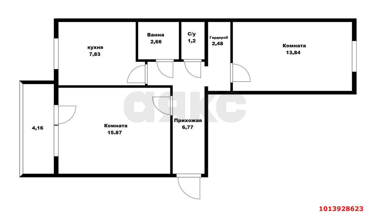 Фото №5: 2-комнатная квартира 54 м² - Ленина, Карасунский внутригородской округ, пер. Буковый, 6
