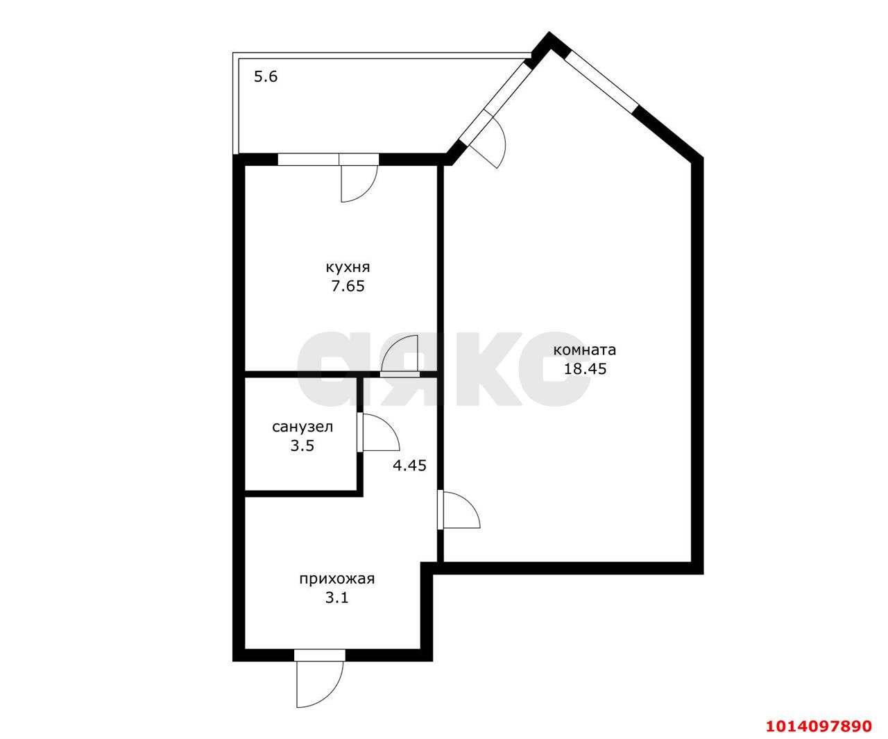 Фото №19: 1-комнатная квартира 44 м² - Краснодар, Дубинка, ул. Ставропольская, 45/1