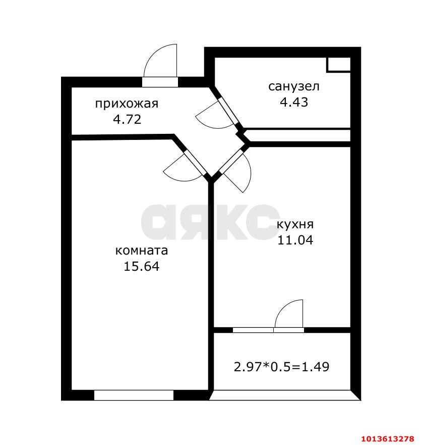 Фото №7: 1-комнатная квартира 35 м² - Краснодар, Музыкальный, Прикубанский внутригородской округ, мкр. Завод Радиоизмерительных Приборов, ул. имени Мусоргского М.П., 26к1