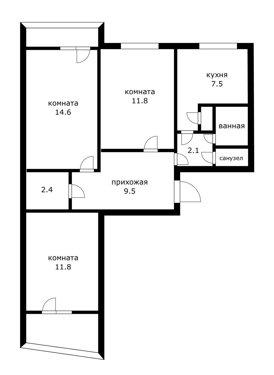 Фото №19: 3-комнатная квартира 64 м² - Краснодар, Карасунский внутригородской округ, мкр. Комсомольский, ул. Тюляева, 25