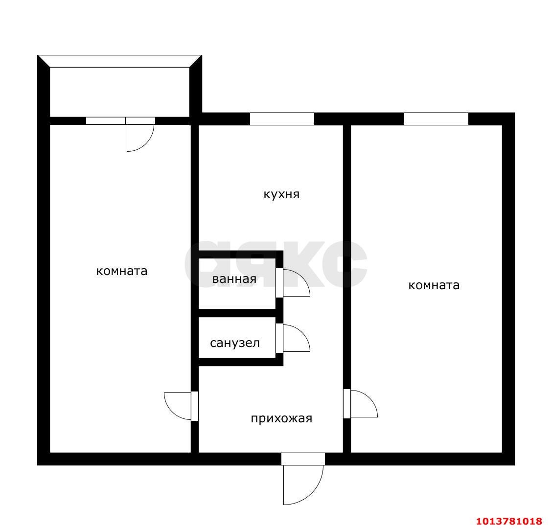 Фото №15: 2-комнатная квартира 45 м² - Краснодар, 9-й километр, ул. Циолковского, 26
