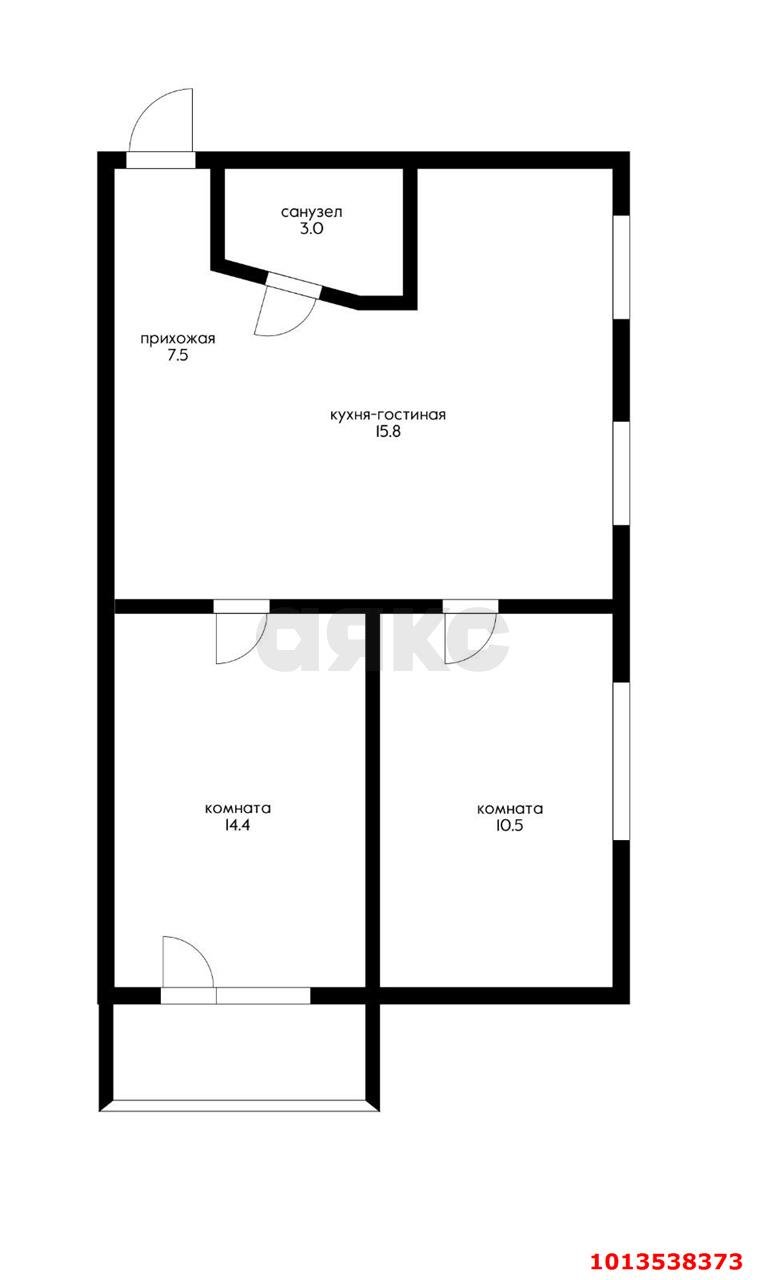 Фото №15: 3-комнатная квартира 58 м² - Краснодар, Школьный, ул. Школьная, 11