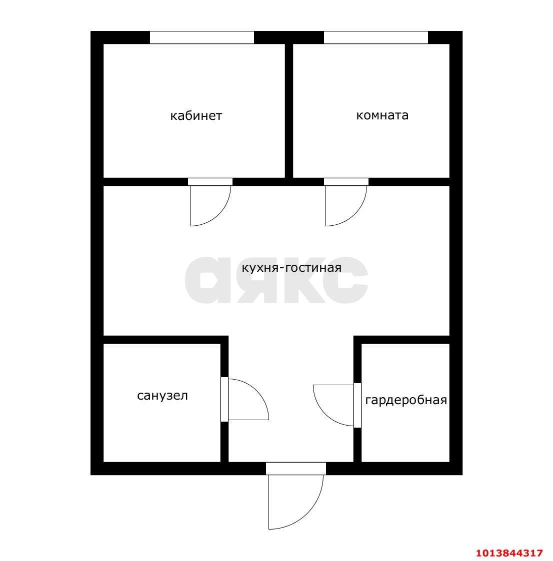 Фото №17: 1-комнатная квартира 55 м² - Краснодар, жилой комплекс Элегант, 