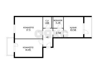 Фото №2: 2-комнатная квартира 56 м² - Краснодар, мкр. Краевая Клиническая Больница, ул. Восточно-Кругликовская, 53