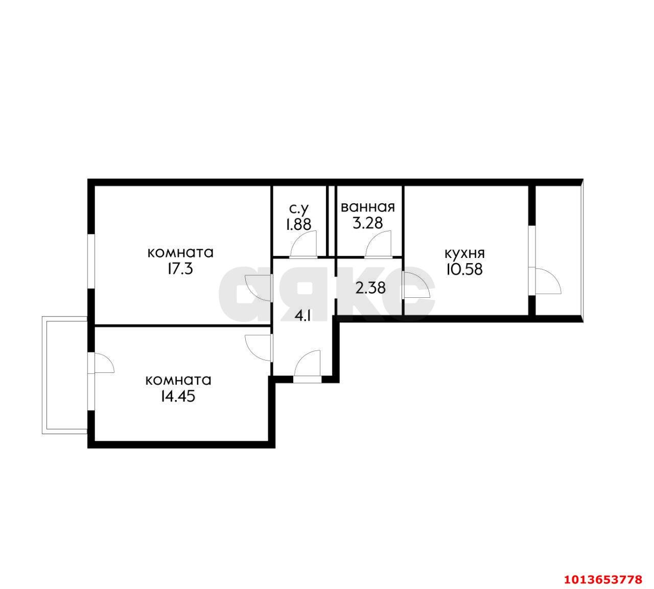 Фото №2: 2-комнатная квартира 56 м² - Краснодар, Краевая Клиническая Больница, ул. Восточно-Кругликовская, 53