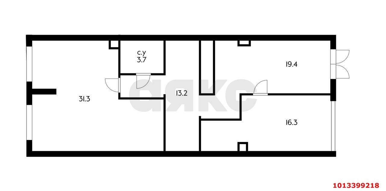 Фото №3: Торговое помещение 83 м² - Краснодар, жилой комплекс Абрикосово, ул. имени Героя Георгия Бочарникова, 4