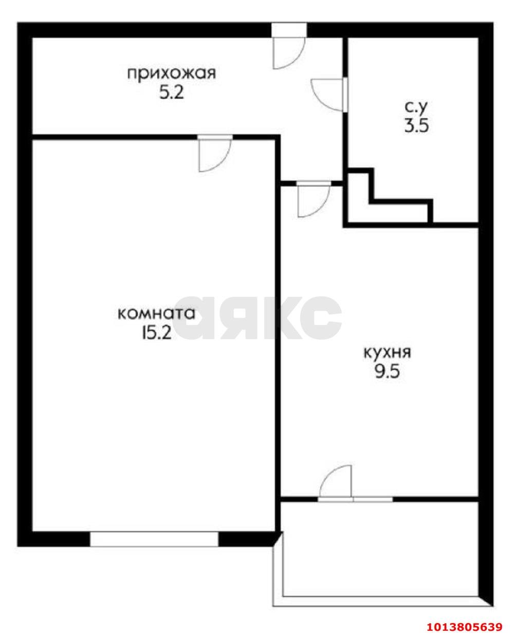 Фото №14: 1-комнатная квартира 38 м² - Краснодар, мкр. Прикубанский внутригородской округ, ул. Тепличная, 62/1