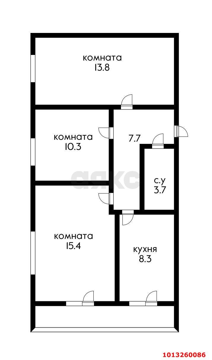 Фото №9: 3-комнатная квартира 66 м² - Лазурный, Прикубанский внутригородской округ, ул. Октябрьская, 3