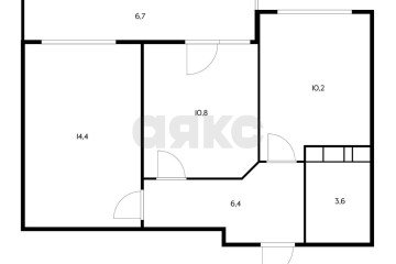 Фото №2: 2-комнатная квартира 52 м² - Краснодар, мкр. Прикубанский внутригородской округ, ул. имени В.М. Комарова