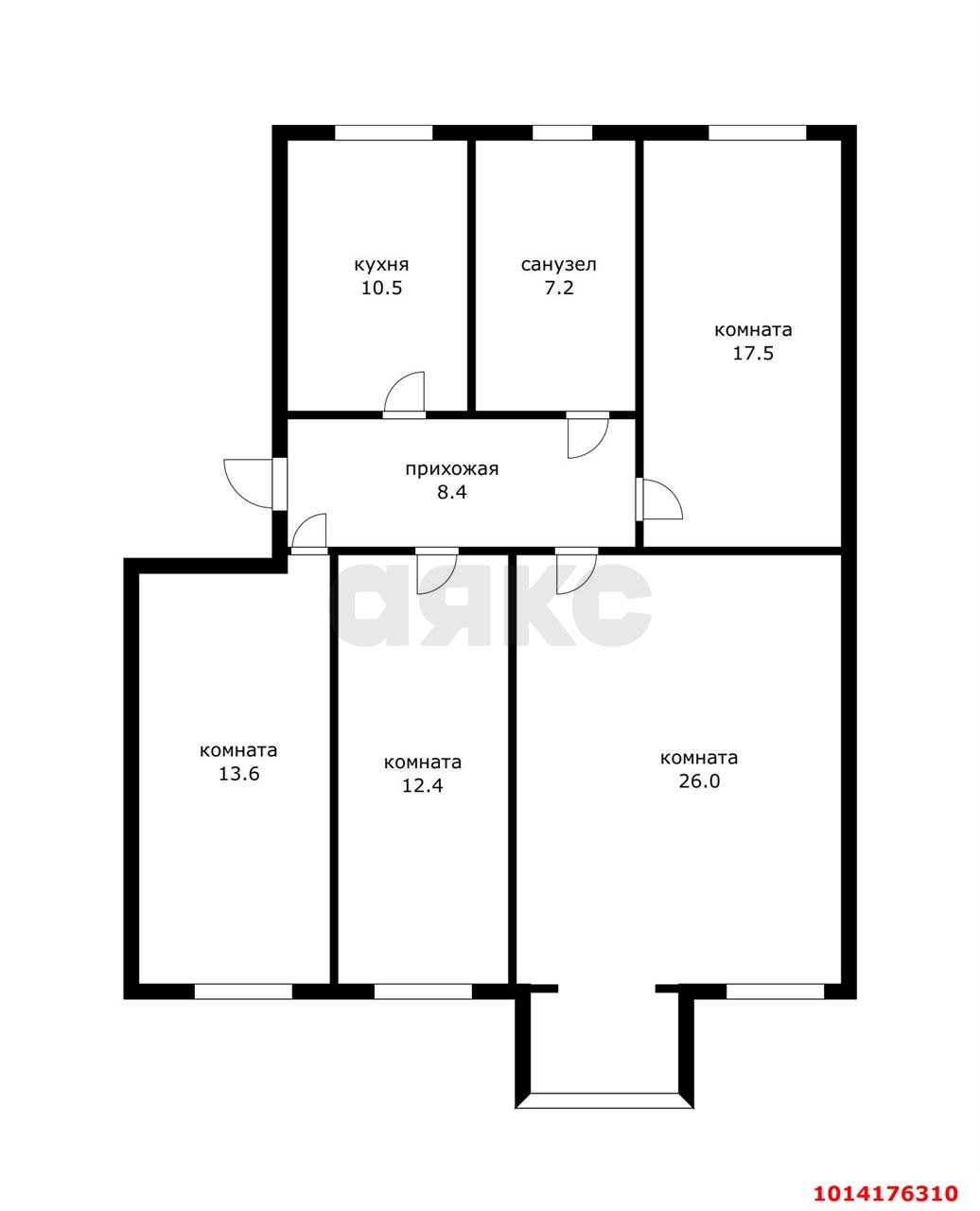 Фото №14: 3-комнатная квартира 95 м² - Краснодар, Завод Измерительных Приборов, ул. Офицерская, 48