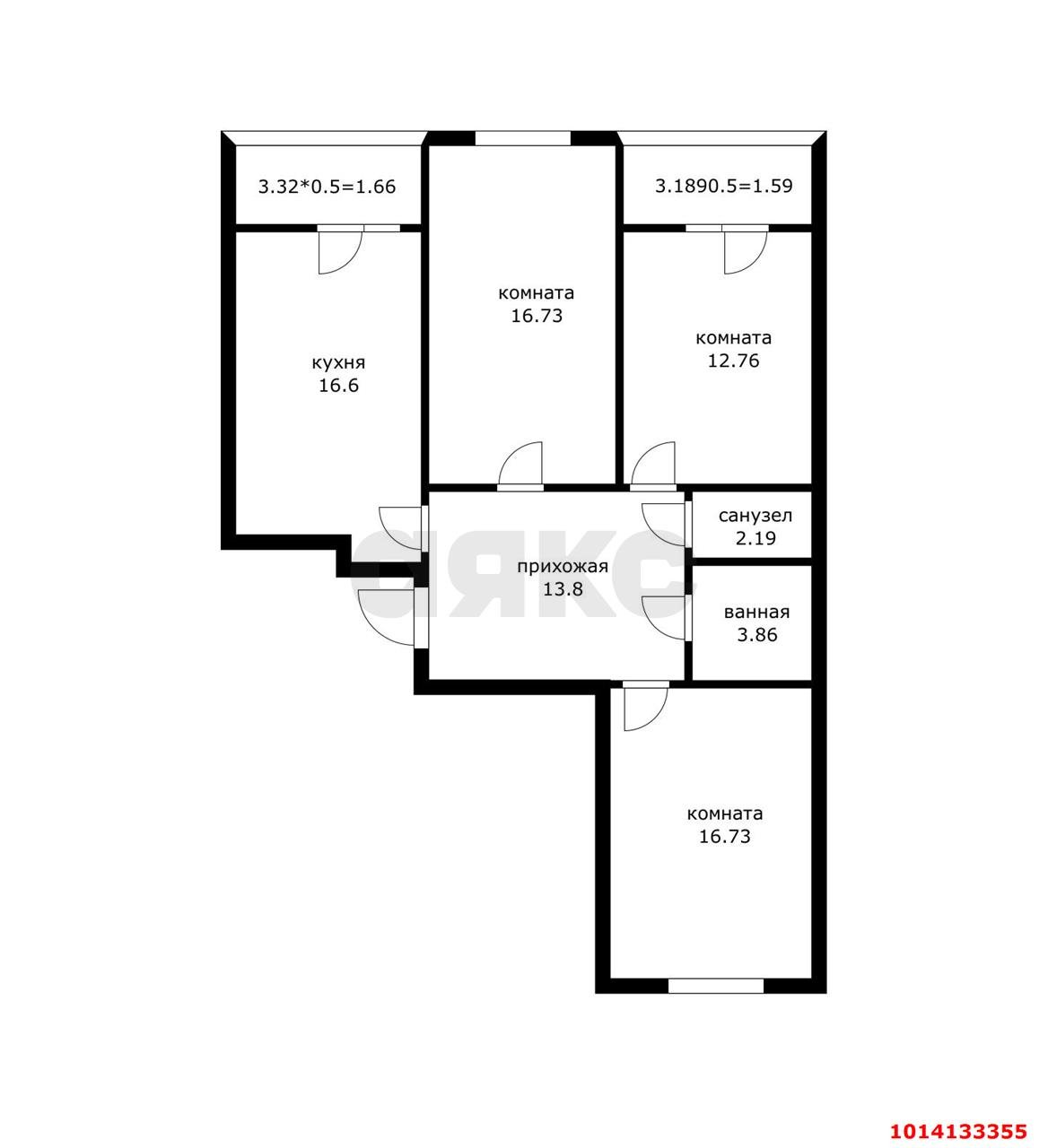 Фото №19: 3-комнатная квартира 91 м² - Краснодар, Достояние, ул. Григория Булгакова, 16