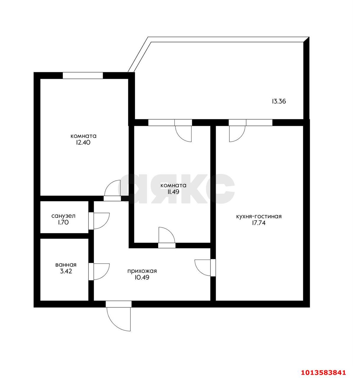 Фото №7: 2-комнатная квартира 71 м² - Краснодар, Любимово, 18