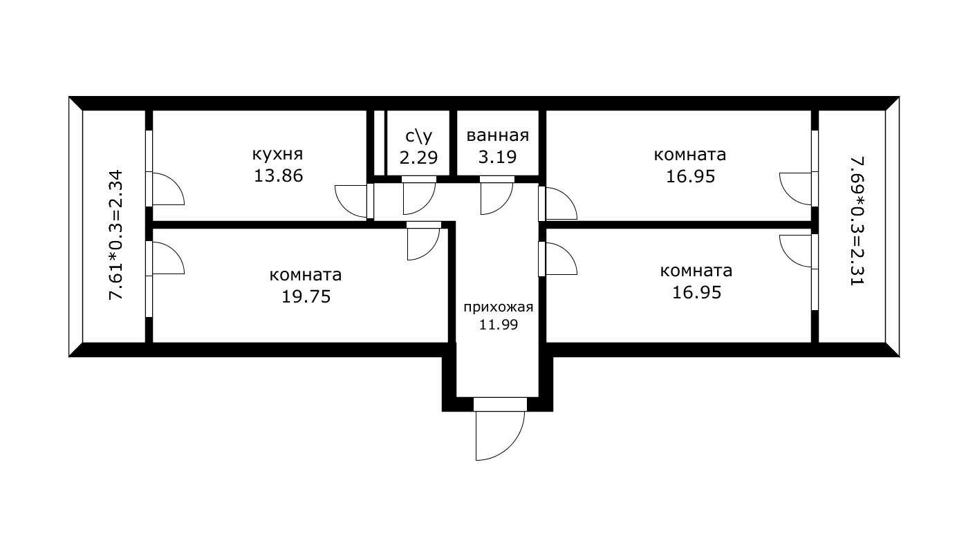 Фото №2: 3-комнатная квартира 96 м² - Краснодар, Камвольно-суконный Комбинат, мкр. Карасунский внутригородской округ, ул. Магистральная, 11