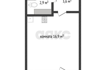 Фото №2: Студия 26 м² - Краснодар, мкр. жилой комплекс Дыхание, ул. Лётчика Позднякова, 2