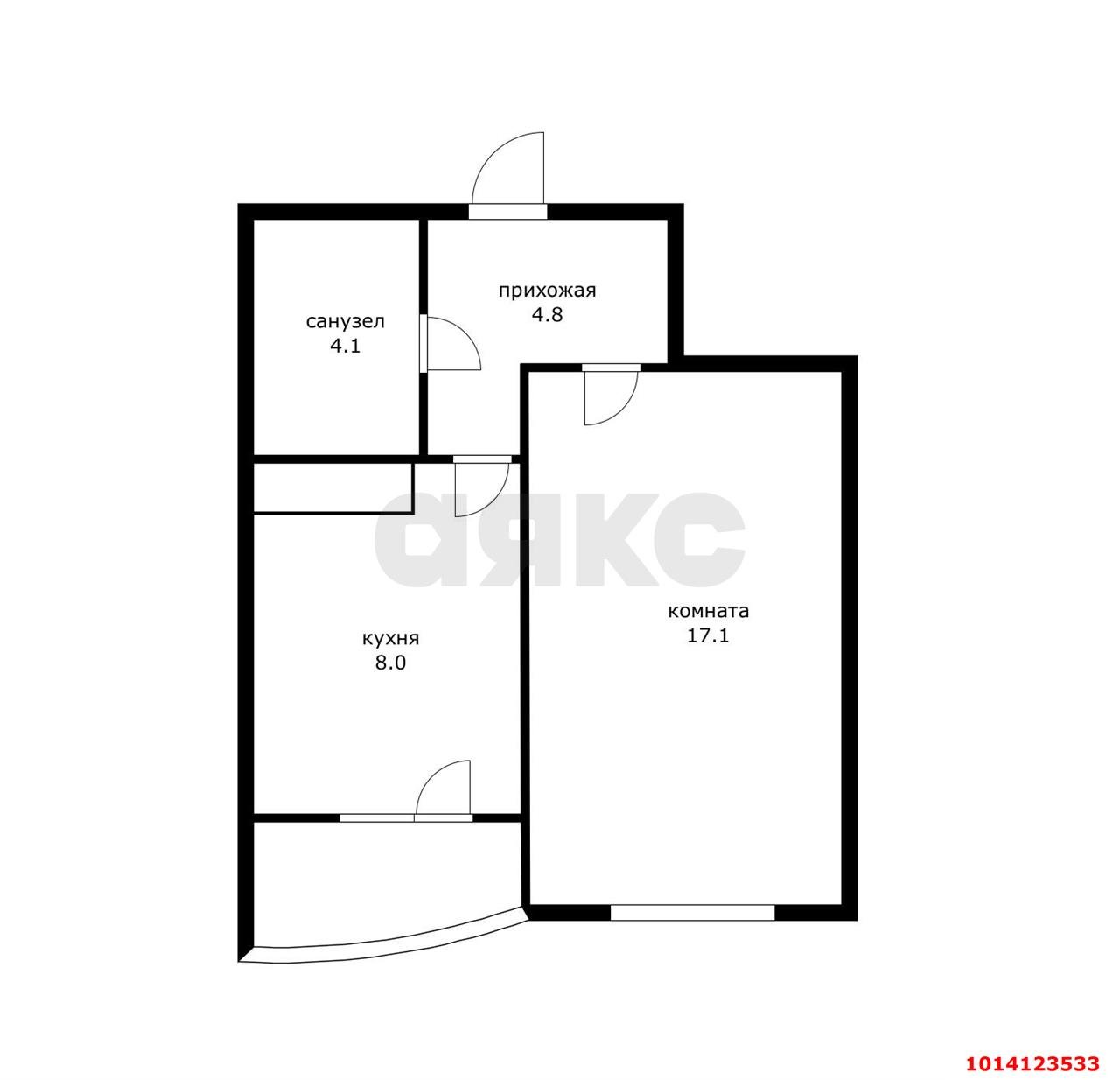 Фото №7: 1-комнатная квартира 34 м² - Краснодар, жилой комплекс Зеленодар, ул. Садовое Кольцо, 1