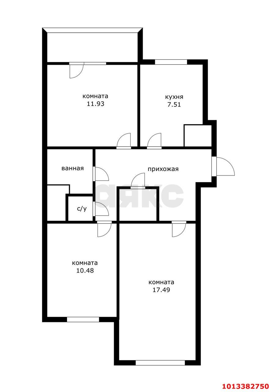 Фото №2: 3-комнатная квартира 65 м² - Краснодар, имени Маршала Жукова, ул. Кореновская, 45
