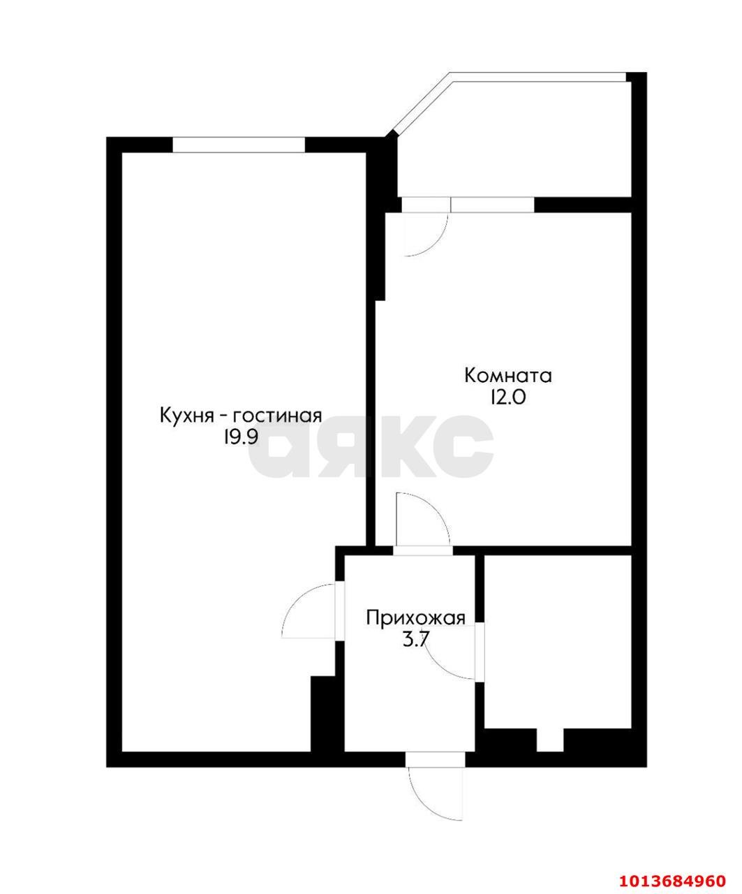 Фото №5: 1-комнатная квартира 43 м² - Краснодар, жилой комплекс Сказка Град, ул. имени В.Н. Мачуги, 166Бк1