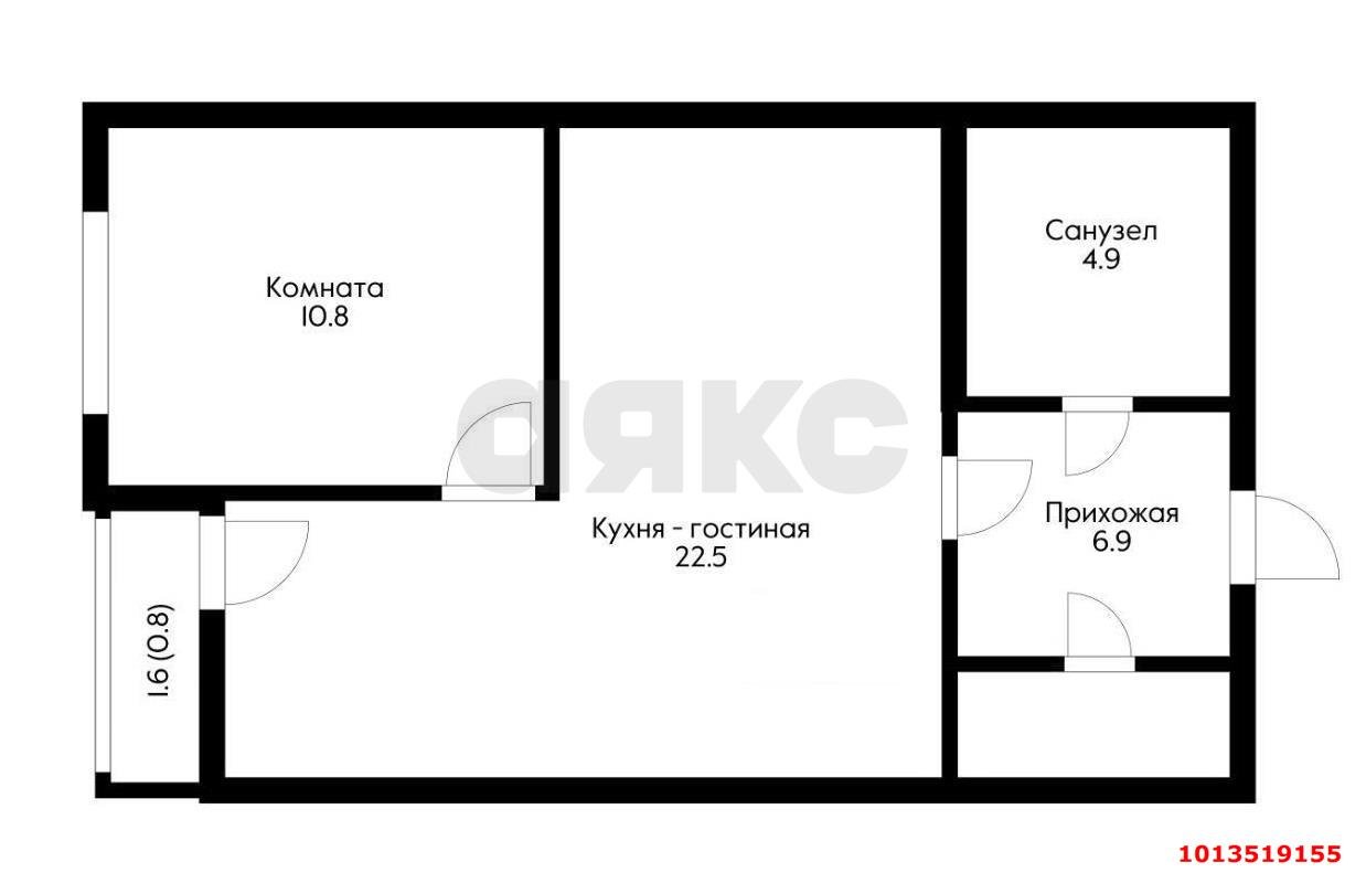 Фото №8: 1-комнатная квартира 48 м² - Краснодар, Новознаменский, ул. Войсковая, 4к6