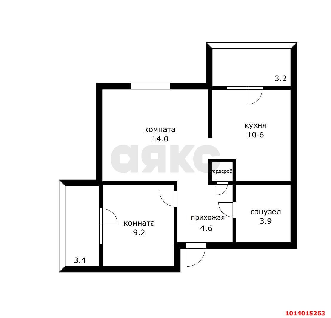 Фото №5: 2-комнатная квартира 48 м² - Краснодар, Парк Победы, ул. Героя Пешкова, 14к3