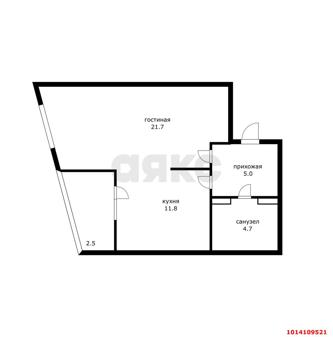 Фото №3: 1-комнатная квартира 48 м² - Краснодар, жилой комплекс Сказка Град, ул. имени В.Н. Мачуги, 166к1