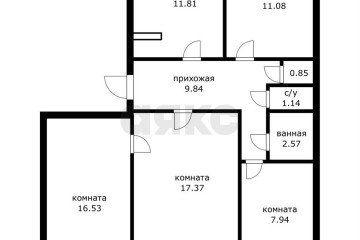 Фото №5: 4-комнатная квартира 82 м² - Белозёрный, мкр. Прикубанский внутригородской округ, 20