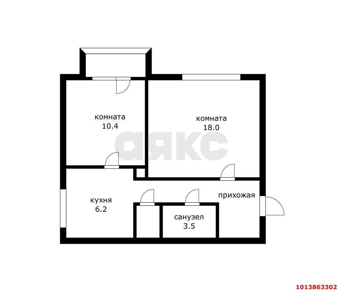 Фото №19: 2-комнатная квартира 48 м² - Краснодар, Дубинка, пр-д 1-й  Стасова, 25