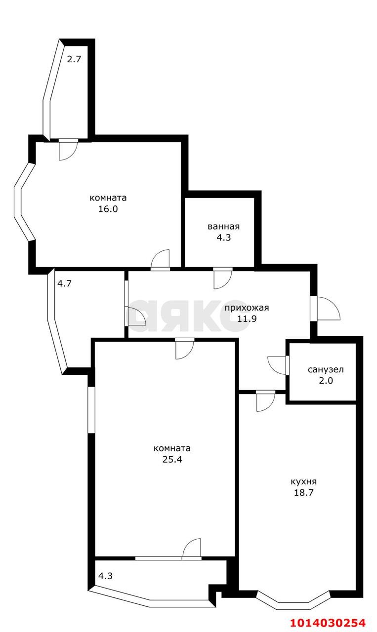 Фото №8: 2-комнатная квартира 90 м² - Краснодар, Западный внутригородской округ, ул. Кожевенная, 54/1