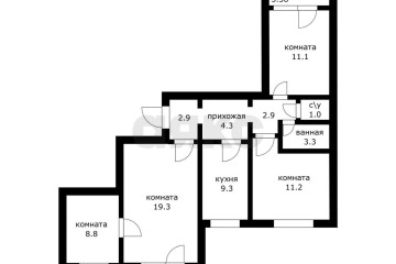 Фото №4: 4-комнатная квартира 74 м² - Краснодар, мкр. Краевая Клиническая Больница, ул. 1 Мая, 234