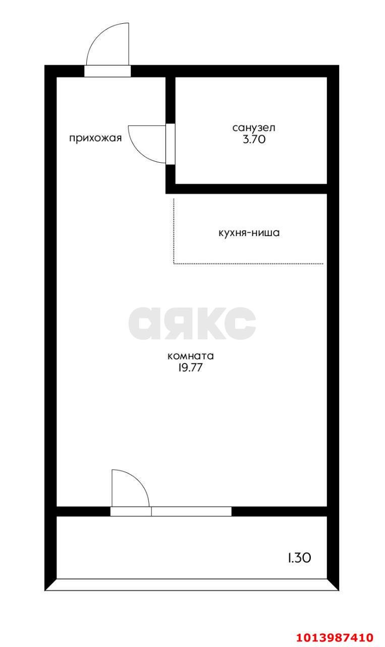 Фото №12: Студия 24 м² - Новая Адыгея, жилой комплекс Виноградъ, ул. Бжегокайская, 19к5