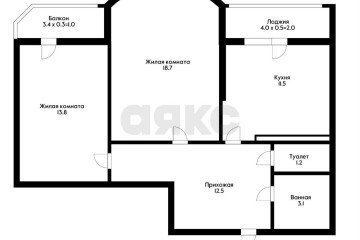 Фото №2: 2-комнатная квартира 61 м² - Краснодар, мкр. Репино, пр-д Репина, 1/2к3