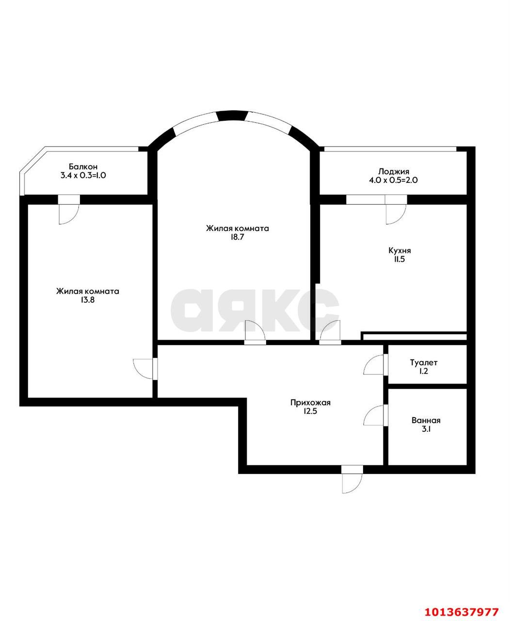 Фото №2: 2-комнатная квартира 61 м² - Краснодар, Репино, пр-д Репина, 1/2к3