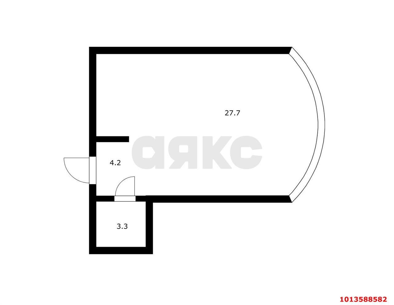 Фото №7: Студия 35 м² - Краснодар, жилой комплекс Самолёт-6, ул. Ивана Беличенко, 92к2