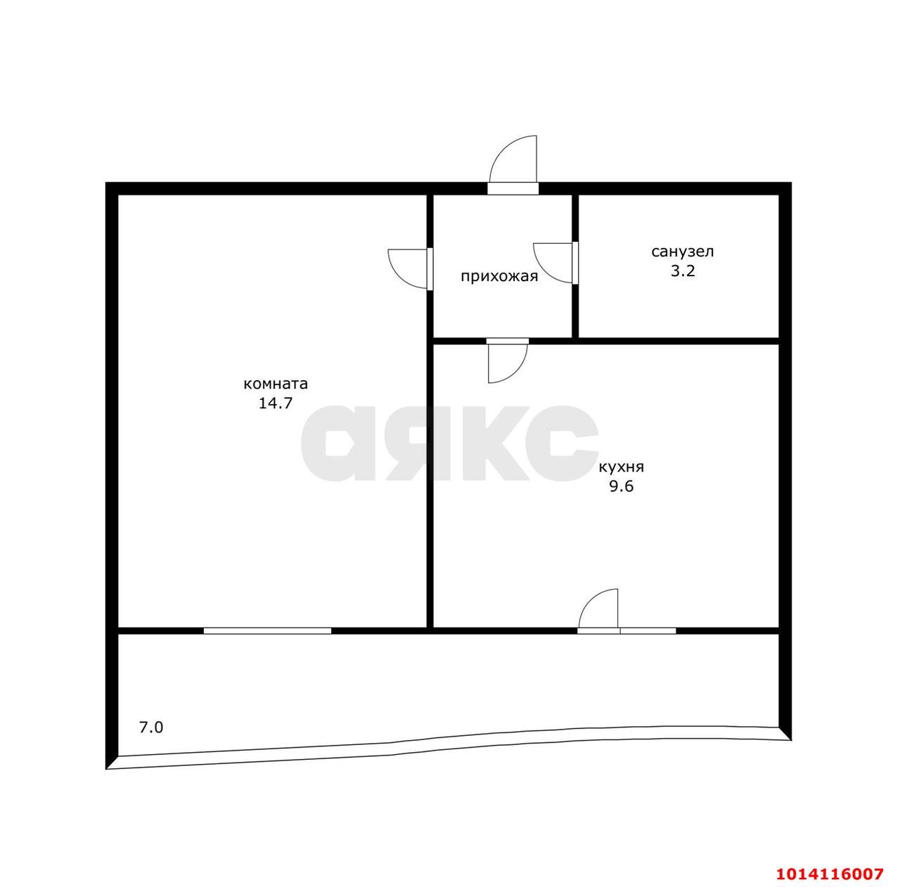 Фото №9: 1-комнатная квартира 33 м² - Новая Адыгея, мкр. жилой комплекс Мята, ул. Бжегокайская, 23/1Ак2