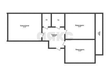 Фото №3: 2-комнатная квартира 50 м² - Краснодар, мкр. жилой комплекс Дыхание, ул. Лётчика Позднякова, 2