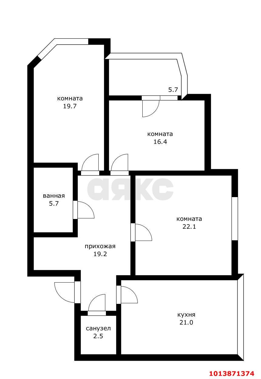 Фото №1: 3-комнатная квартира 107 м² - Краснодар, Солнечный, ул. Памяти Чернобыльцев, 8
