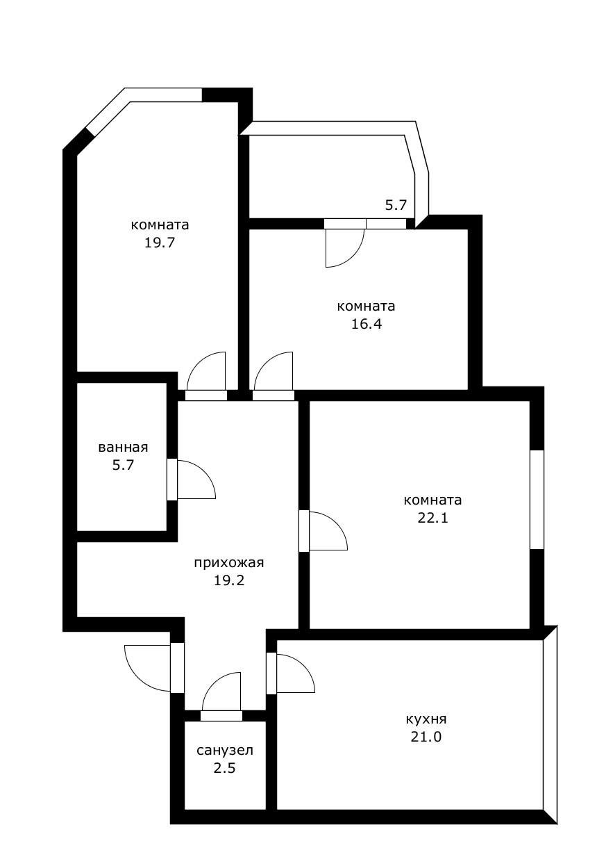 Фото №19: 3-комнатная квартира 107 м² - Краснодар, ул. Памяти Чернобыльцев, 8