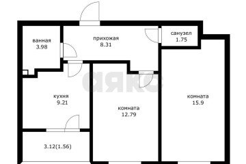 Фото №1: 2-комнатная квартира 54 м² - Краснодар, мкр. жилой комплекс Архитектор, ул. Наставников, 9